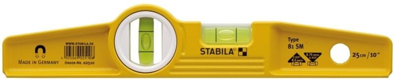 Stabila - Type 81 sm Torpedo 2510 Leichtmetall-Wasserwaage mit Magnet 25 cm