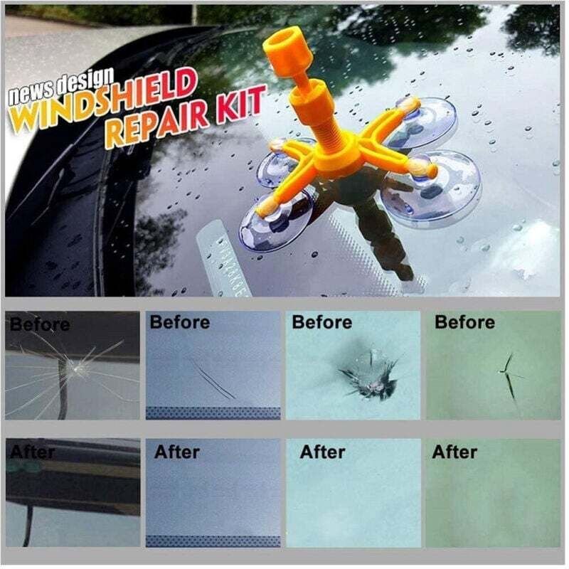 Vtizikl Kit Di Riparazione Parabrezza Per Auto Set Strumenti Fai Da Te Vetro Con Resina -