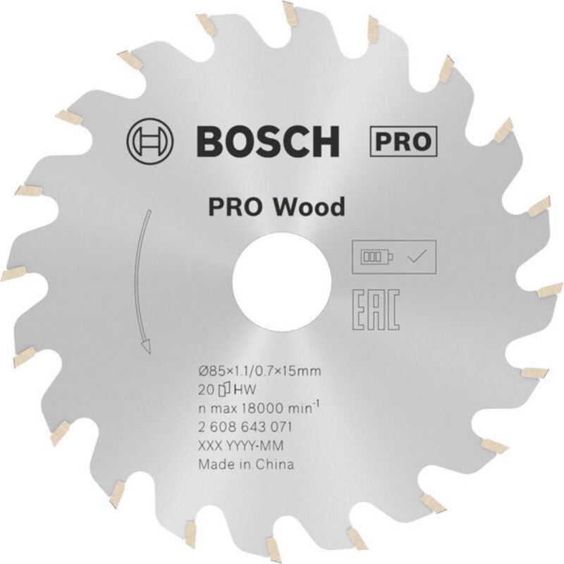 Pro Holz KSB,85x1.1x15mm - 2608643071 - Bosch
