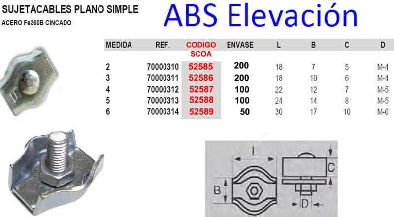 Avl Einfache Flachkabelbinder 5 verzinkt 70000313