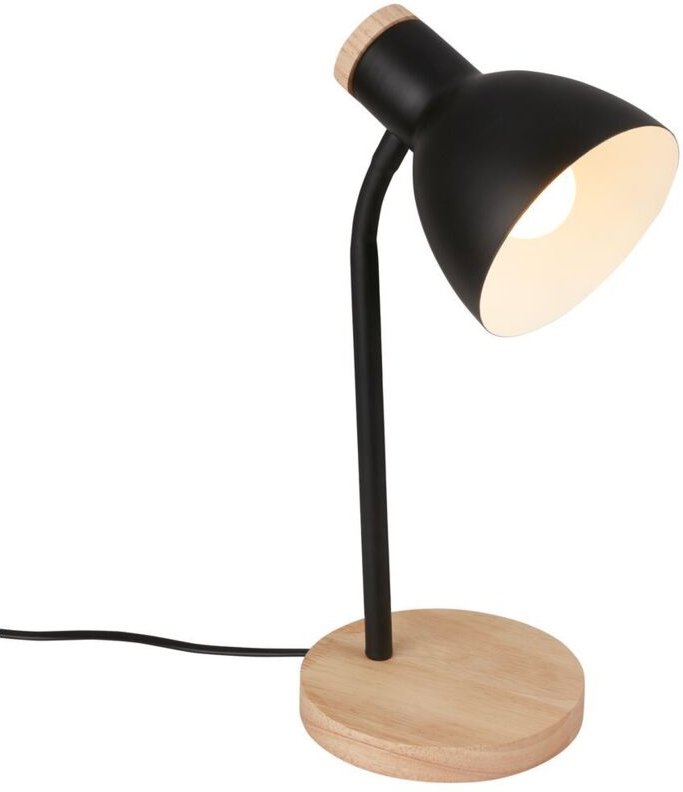 Nachttischlampe mit Kabelschalter, schwenkbar, E14, max.10W, Tischlampe, Schreibtischlampe, Tischleuchte, Bürolampe, Les...