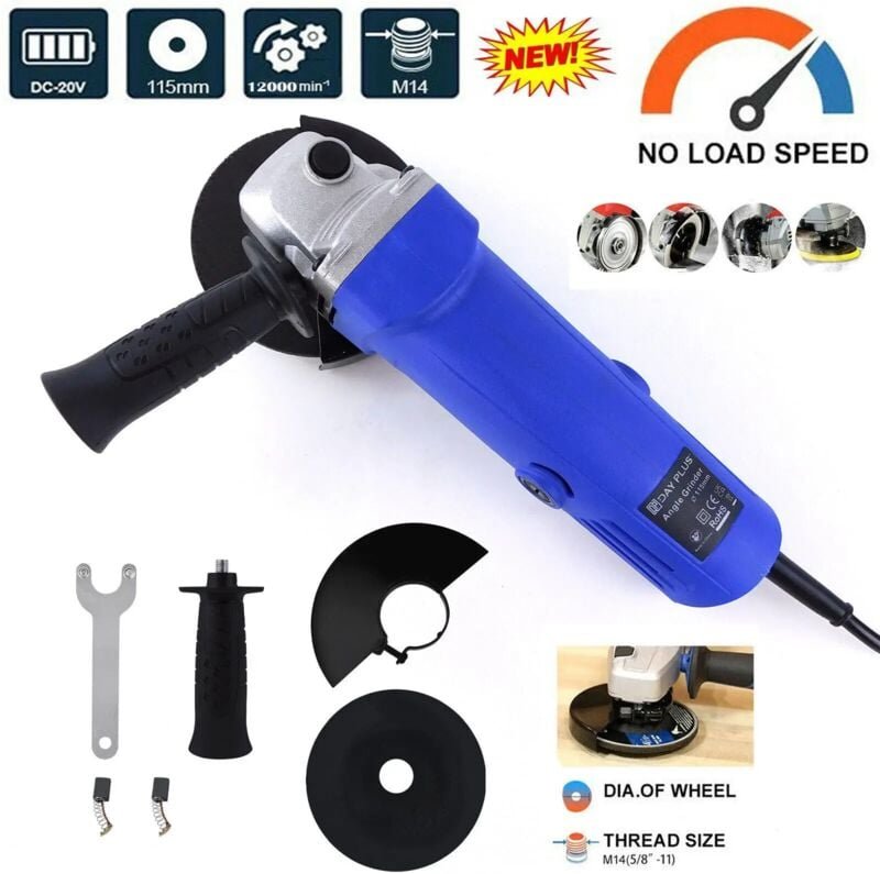 Day Plus - 6000W Schnurgebundener Winkelschleifer 115mm Schleifmaschine Fliesenschneider