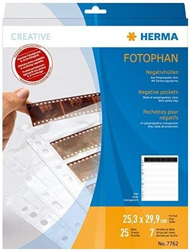 7762 - Negativhüllen (7 x 6 Streifen, Packung mit 25 Stück) - Herma