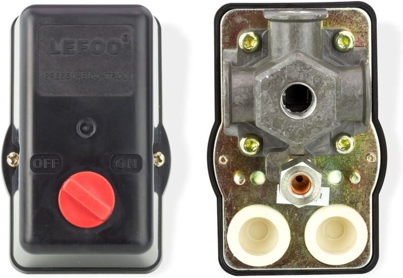 Druckschalter für Kompressor 400V mit eingebautem Anlaufentlastungsventil