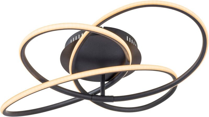 Globo - led Decken Strahler Lampe schwarz-matt Schlaf Zimmer Beleuchtung Leuchte geschwungen