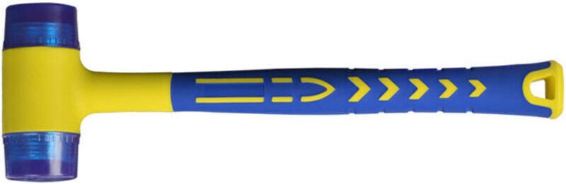 Gummihammer, Gummihammer mit rutschfestem Fiberglasgriff, mit doppelseitigem, flexiblem Griff