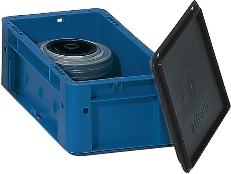 Auflagedeckel L400xB300mm schwarz pp f.Transportstapelkasten 4St./Karton