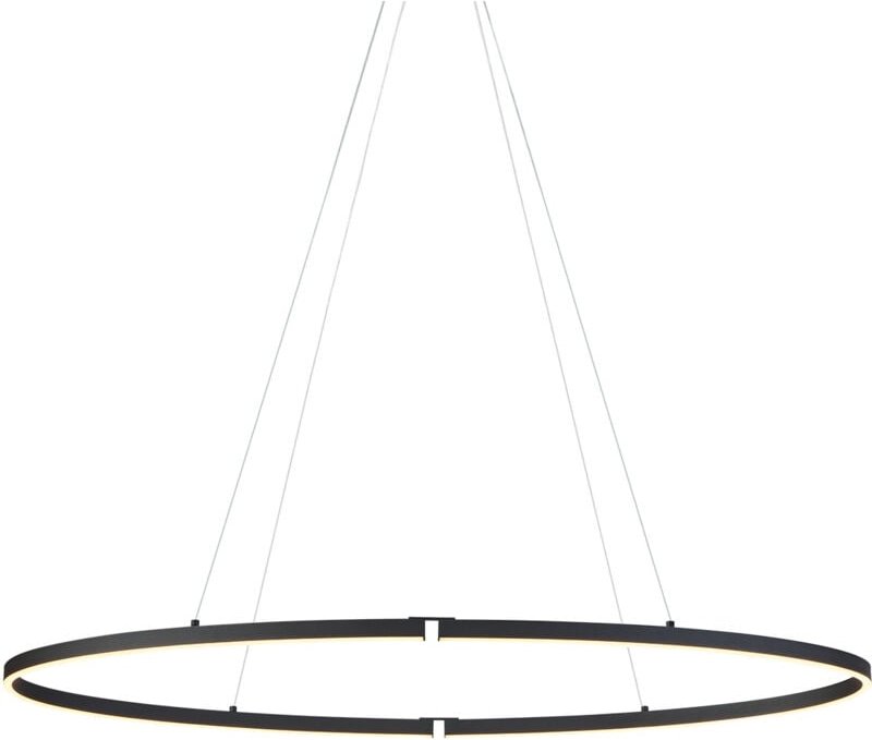 Design-Pendelleuchte Schwarz Oval 120cm inkl. led 3-Stufen-Dimmbar - Ovallo