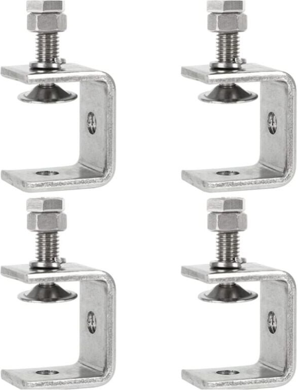 Pince Robuste Acier Inoxydable,4PCS Serre-Joints C,0-25mm Pince c Robuste,Pince Fixation Travail Bois,Tiger Clamp avec L...