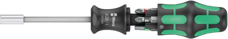 Kraftform Kompakt 27 Kompaktwerkzeug, Bit-Handhalter, Metrisch und Zöllig, Version: Set 1, 7-teilig - Wera