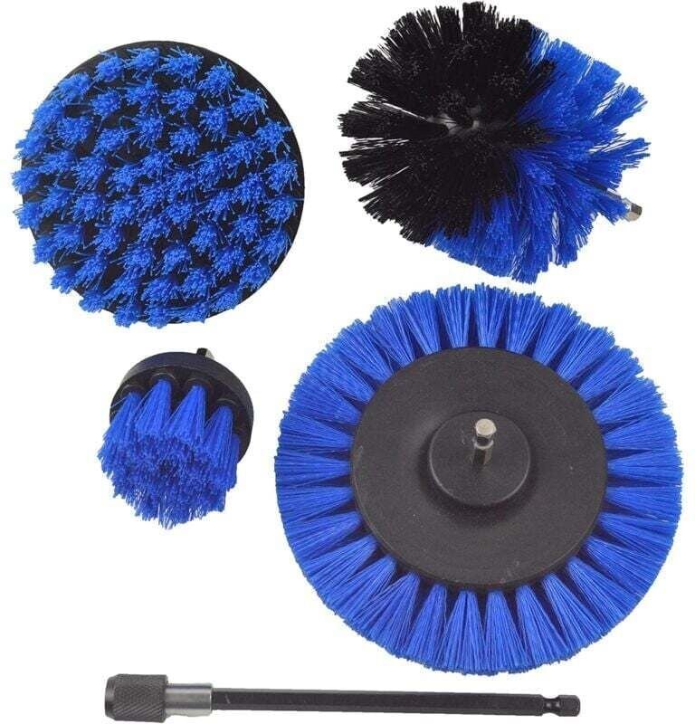 Stück Bohrbürsten, 4 Stück kabellose Bohrmaschinen-Reinigungsbürste mit 1 Stück Verlängerungsstab für Badezimmer, Küche,...