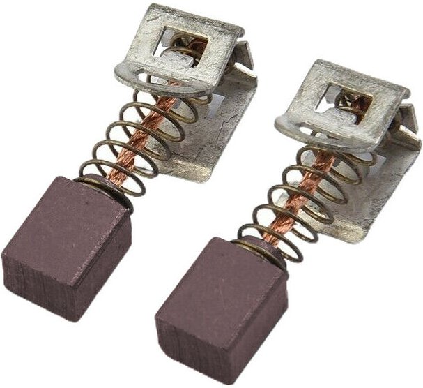 2x Trade-Shop Bronzekohlen Kohlebürsten Schleifkohlen 6x7,5x9mm kompatibel mit Bosch GSB 14,4 VE-2, GSB 12 VE-2, GSB 18 ...