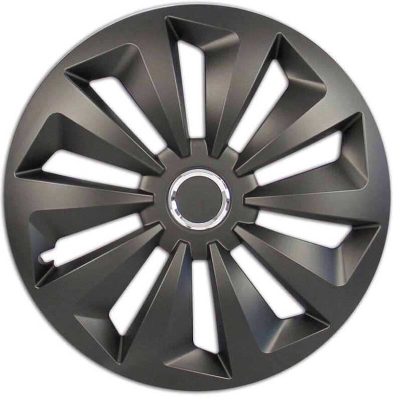 Radzierblenden Fox 38 cm (15 Zoll) schwarz 4 Stück - Cartrend