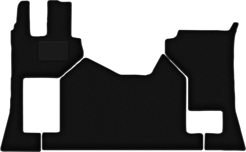 Schwarze Veloursmatten für: Mercedes Actros MP5 LKW (2019-)