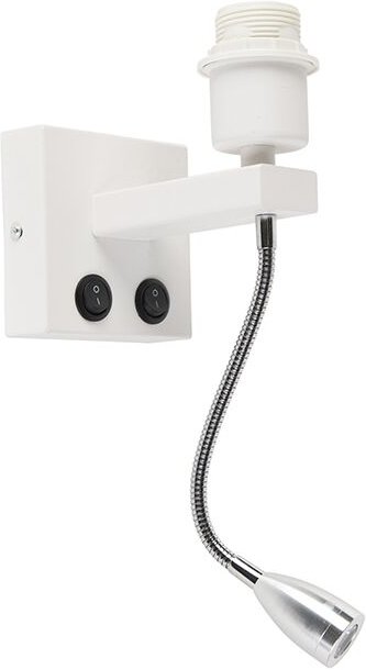 Moderne Wandleuchte weiß mit Flexarm - Brescia Combi