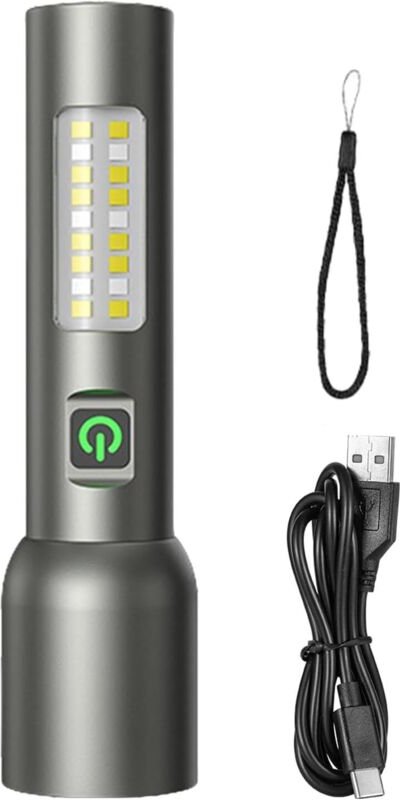 Kompakte Arbeitsleuchte, wiederaufladbare Taschenlampe mit hoher Lichtstärke – USB-Ladefunktion, LED-Arbeitsleuchte aus ...