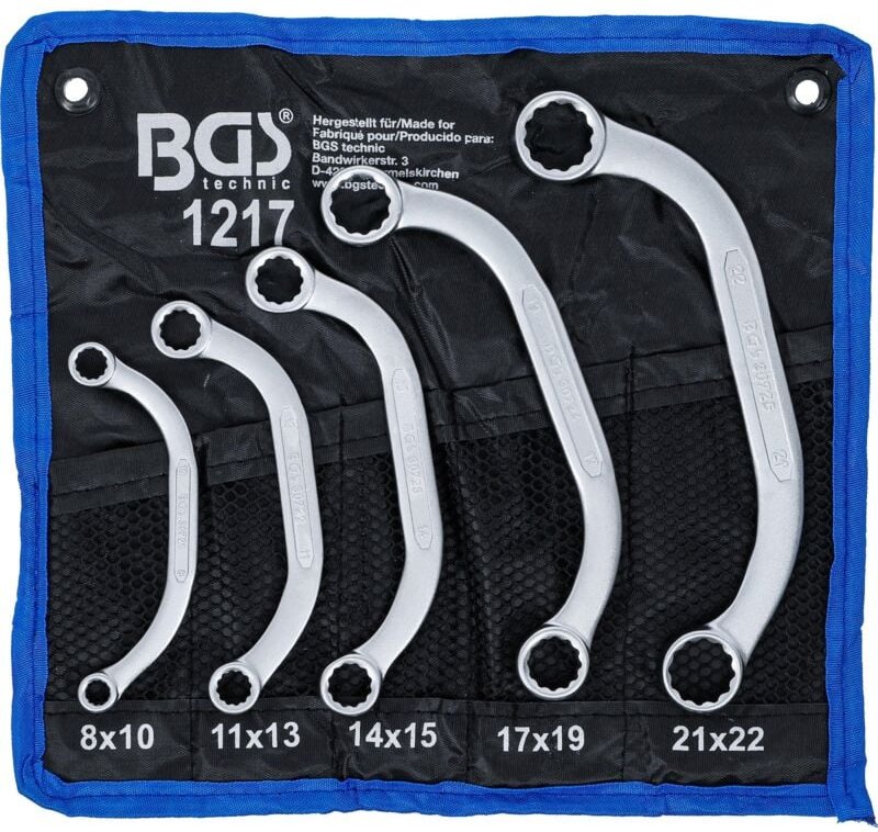 Bgs Technic - Starter- und Blockschlüssel-Satz 8 x 10 - 21 x 22 mm 5-tlg.