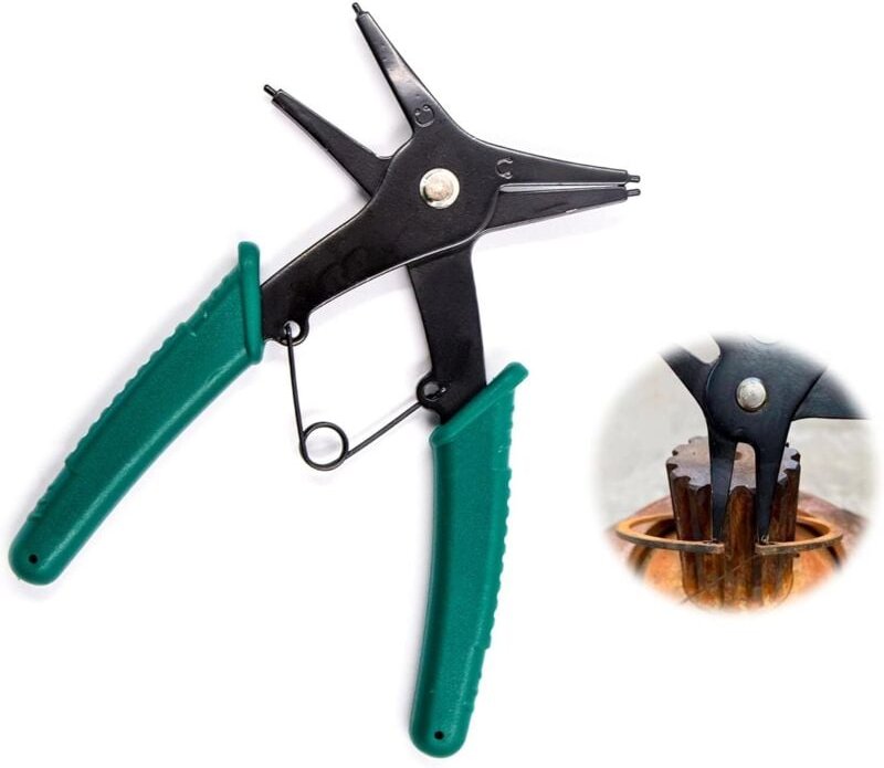 Sicherungsring-Sicherungsringzange – 2-in-1-Sicherungsring-Sicherungsringe, Werkzeug zum Entfernen und Wiederzusammenbau...