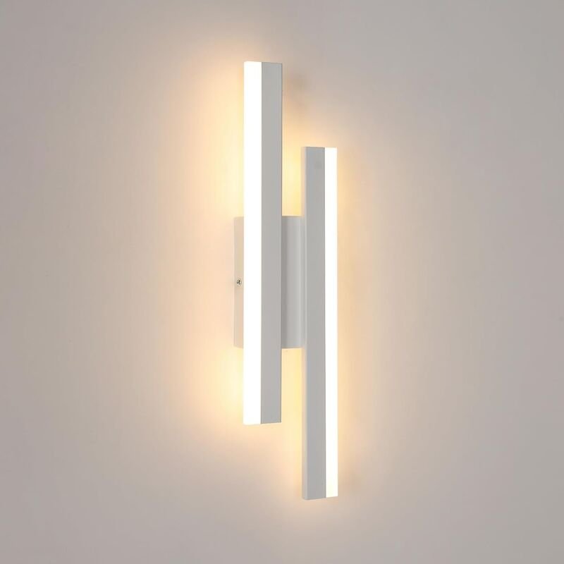 Led Wandleuchte Moderne Form der Leitung Wandlampe Warmweiß 3000K Für Schlafzimmer, Wohnzimmer, Flur, Diele Weiß - Goeco