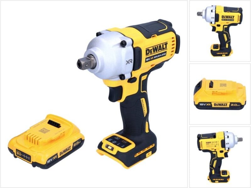 Dcf 892 n Akku Schlagschrauber 18 v 812 Nm 1/2' Brushless + 1x Akku 2,0 Ah - ohne Ladegerät - Dewalt