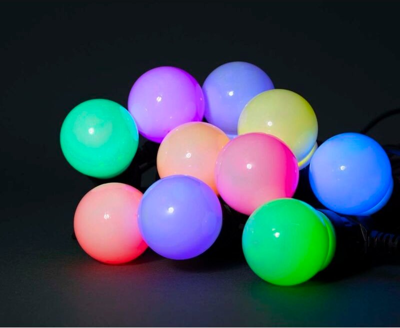 Smartlife weihnachtsbeleuchtung festliche lichter wi fi rgb 10 leds 900 m android ios durchmesser der birne 50 mm 596902...