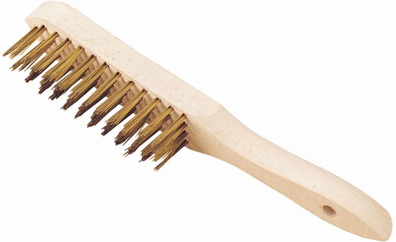 L'outil Parfait - Vermessingte Bürste mit Stiel outilparfait Weiches Messing - 4 Reihen - 715000