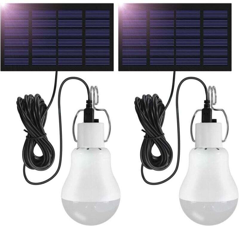 YMYNY 3 W LED-Solarleuchte für den Außenbereich, zum Aufhängen mit 3,45 m Kabel, tragbare Solarlaterne mit Solarpanel, w...