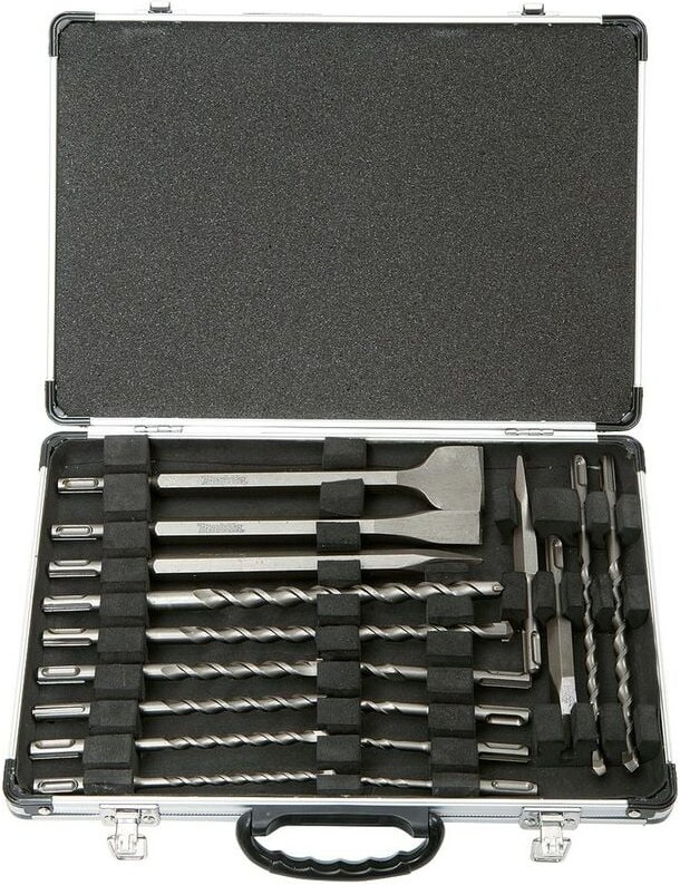 Set mit 12 Bohrern, 2 Spitzen, 3 Meißeln SDS-Plus Makita D-42444