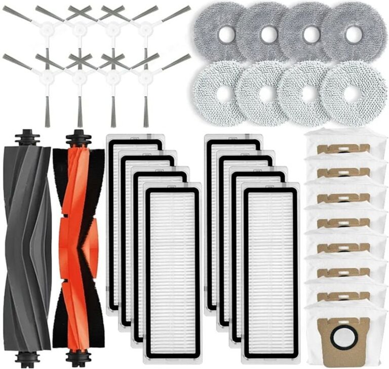 Für Xiaomi Mijia Omni 1S, B116, B101CN, X10+ / Dreame L10s Ultra, L10 Ultra Hauptseitenbürstenfilter Mopp-Staubbeutel