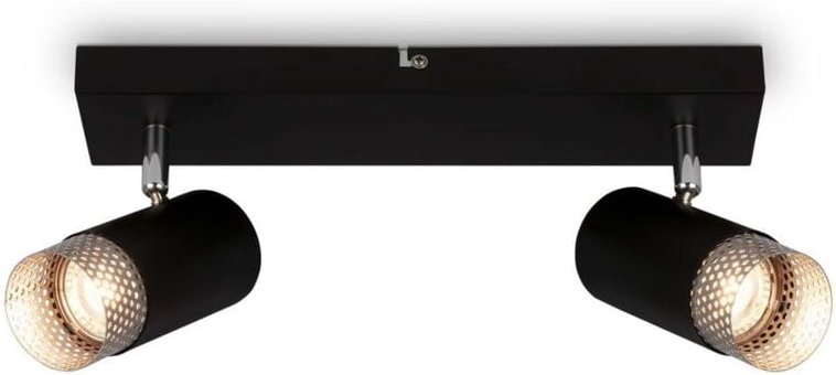 Spotlight, black-chrome matt, excl. 2xGU10/max.9W