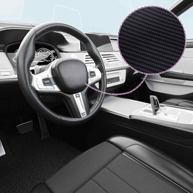 Autofolien 2 Stk. 3D Schwarz 100x150 cm+50x150 cm Vidaxl