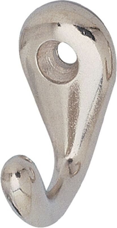 Handtuchhaken 0557 1 Haken Höhe 36 mm Aluminium poliert Ausladung 27 mm