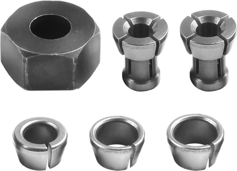 6-teiliges M17-Spannfutterset mit 6/6,35/8/9,5/10 mm Adaptern für Schneidemaschinen