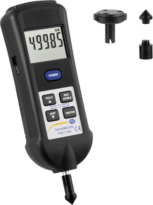 Pce Instruments - pce-t 260 Drehzahlmesser optisch, mechanisch 0.5 - 19999 U/min 5 - 99999 U/min
