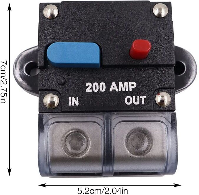 Automatischer Leistungsschalter, Auto-Schutz, 200 a, automatischer Reset-Leistungsschalter, 12–48 v dc, automatischer wa...