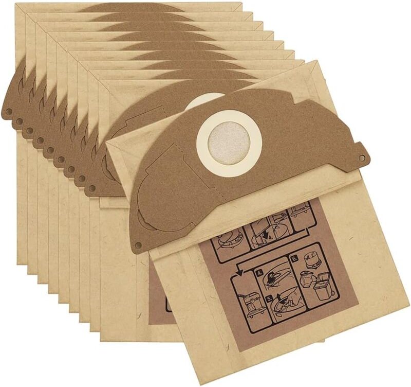 Thumbnail - 10 Stück Staubsaugerbeutel für Kärcher 6.904-322.0 Filterbeutel für MV2, WD2