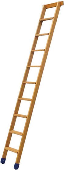 Stufenleiter Holz 10 Stufen - zu erreichende Höhe 2.55m - BSMAG-FR-275
