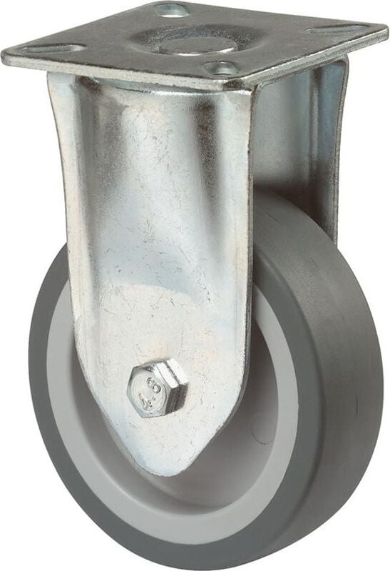 BS Rollen Bockrolle C110.A80, , Durchmesser 125mm, B 31mm mit Anschraubplatte, grau 100kg