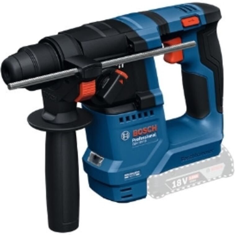 Professional Akku-Bohrhammer mit sds plus gbh 18V-18, incl. 2x Akku gba 2 Ah, Ladegerät, Zubehör, Handwerkerkoffer - Bos...