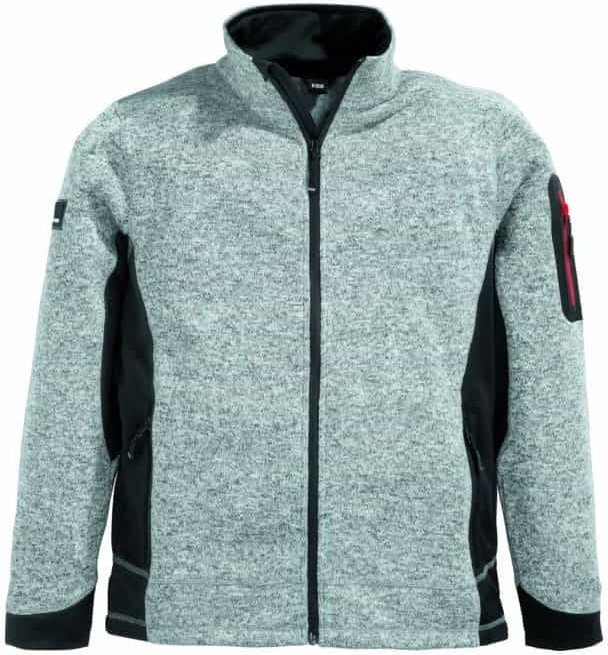 Strick-Fleece-Jacke christoph, grau-schwarz, Gr.L