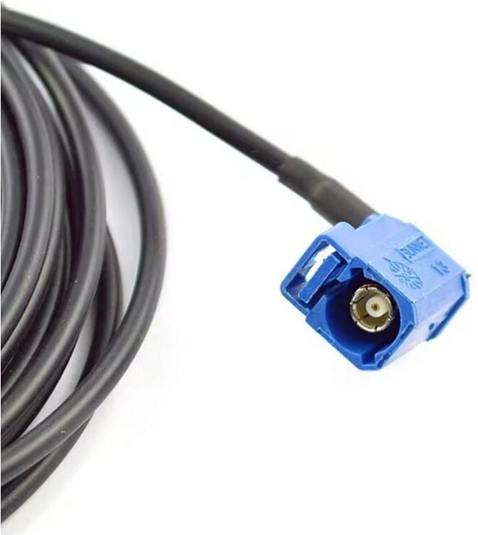 Magnetische GPS-Antenne mit Fakra-Anschluss 90° Winkel Stecker 5 Meter Kabel Adapter Magnetfuß für Navi Navigationsystem...