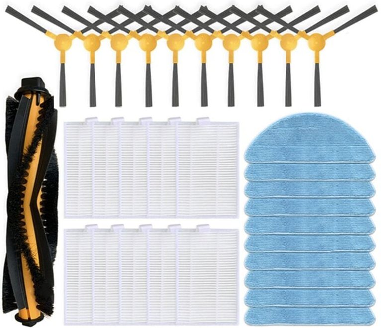 31PCS für Kabum Smart 500 / 700 Waschbarer Hauptseitenbürsten-Hepa-Filter