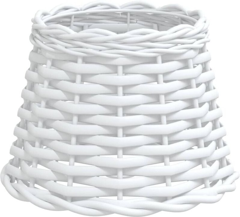 Lampenschirm Weiß Ø20x15 cm Korbweide Vidaxl