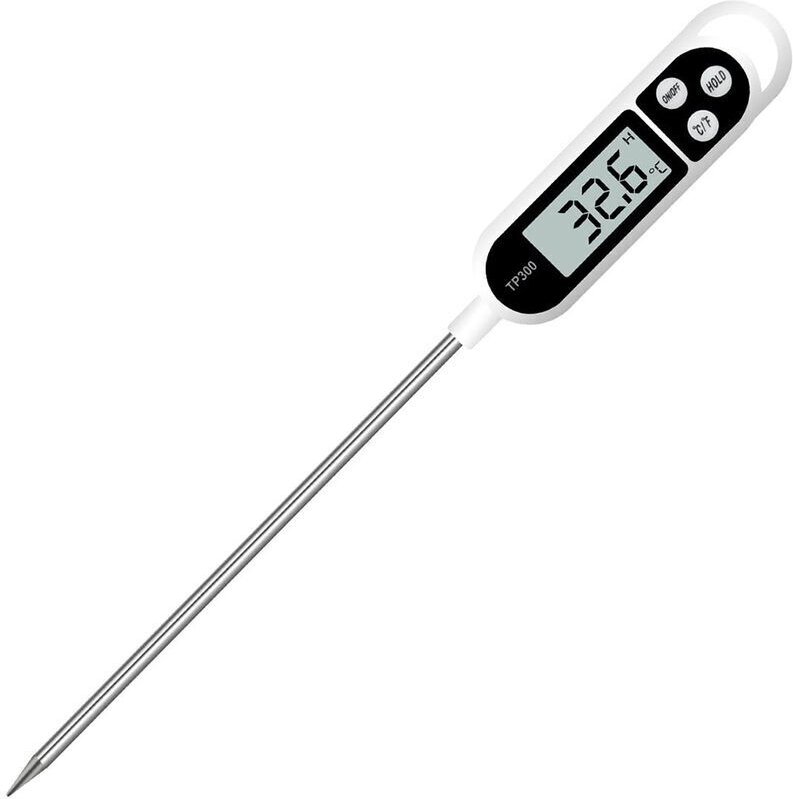 SHINING HOUSE Digitales Küchenthermometer, Haushaltsthermometer, Ofenthermometer, Kochthermometer, lange Sonde, Korrosio...