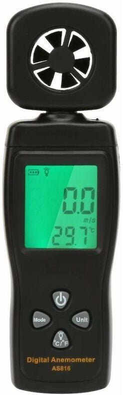 Thumbnail - Windgeschwindigkeits-Luftstromtester, AS816 0,3–30 m/s Mini-Digital-Anemometer - Ahlsen