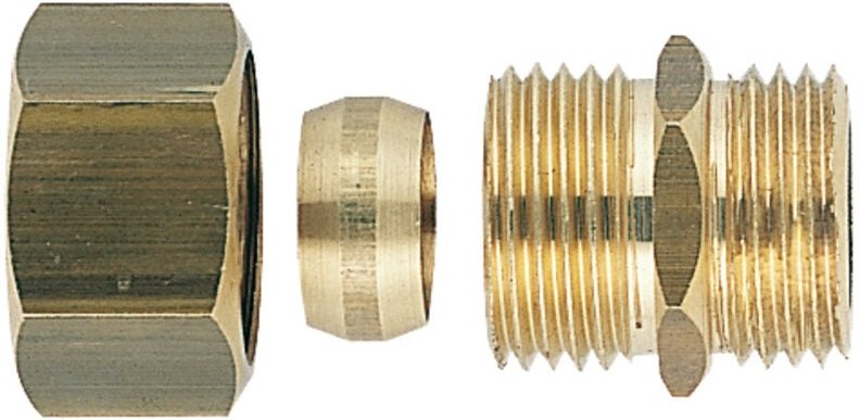 Messing-Bicone-Verbindung, männlich, gerade, 12X17-10