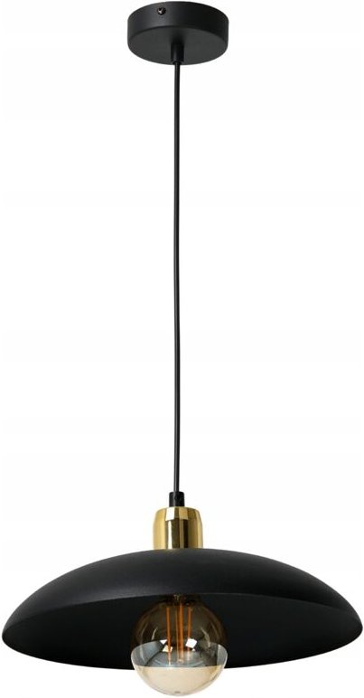 RAMI Hängelampe 1xE27 Schwarzgoldener Metallschirm