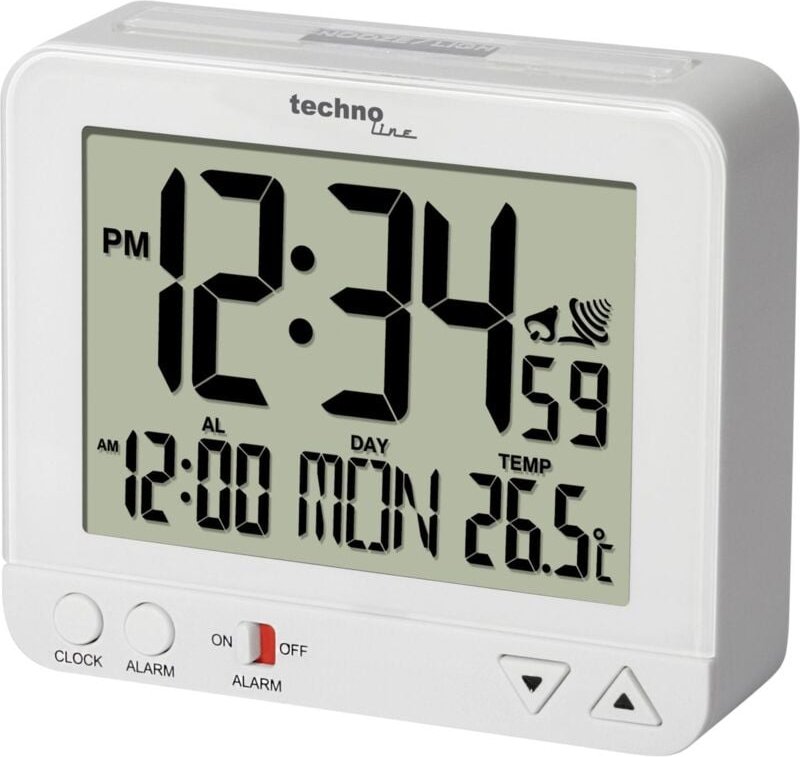 Funkwecker wt 195 digital weiß Uhren & Wecker - Technoline