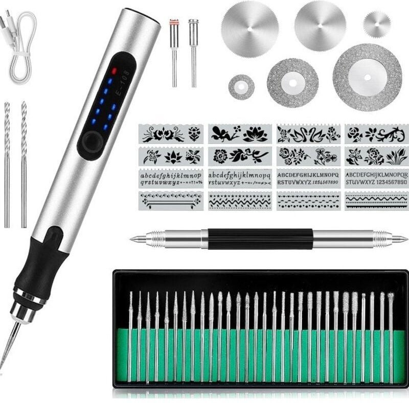 Kabelloser elektrischer Gravierstift, Multifunktions-Gravierwerkzeug, Mini-DIY-Gravierwerkzeug, tragbares DIY-Rotationsw...