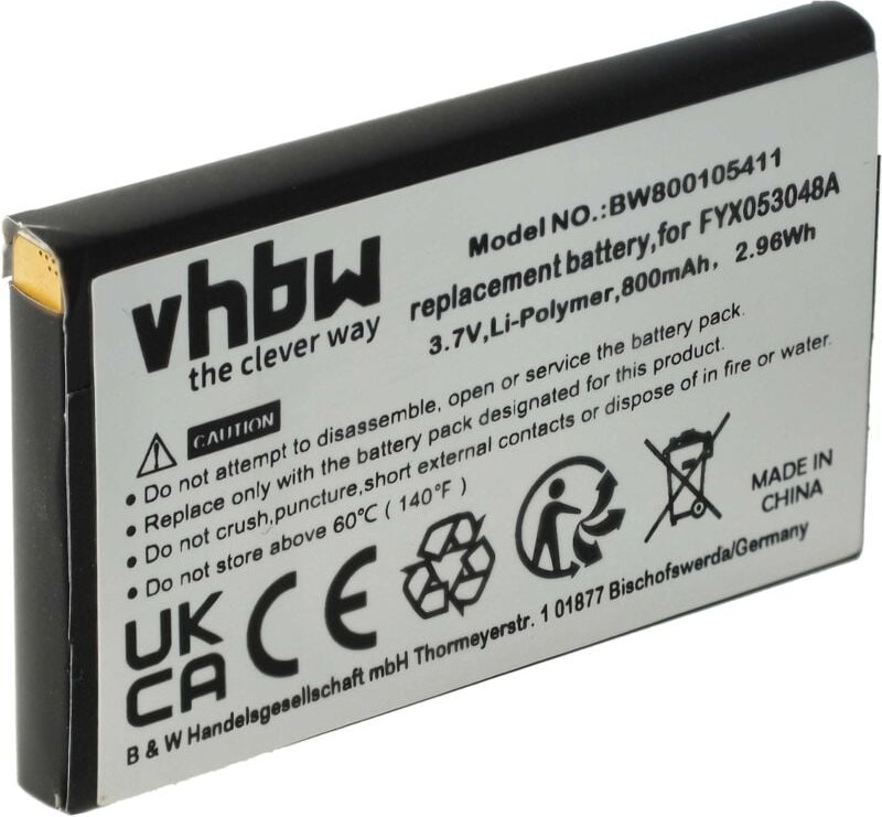 Vhbw - Akku kompatibel mit Oregon TP393, TP391 Funkgerät, Walkie Talkie (800 mAh, 3,7 v, Li-Ion)